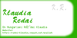 klaudia redai business card